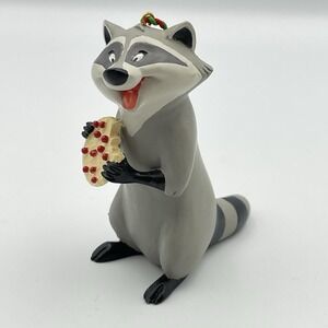 Vintage 1995 Disney Pocahontas Meeko Raccoon Christmas Ornament Figure RARE